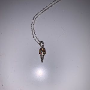 Ice cream cone necklace
